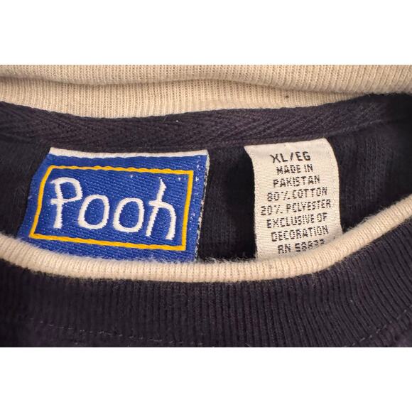 Vintage Winnie The Pooh Crewneck Sweatshirt Disney Size XL Women's Blue - Picture 3 of 5